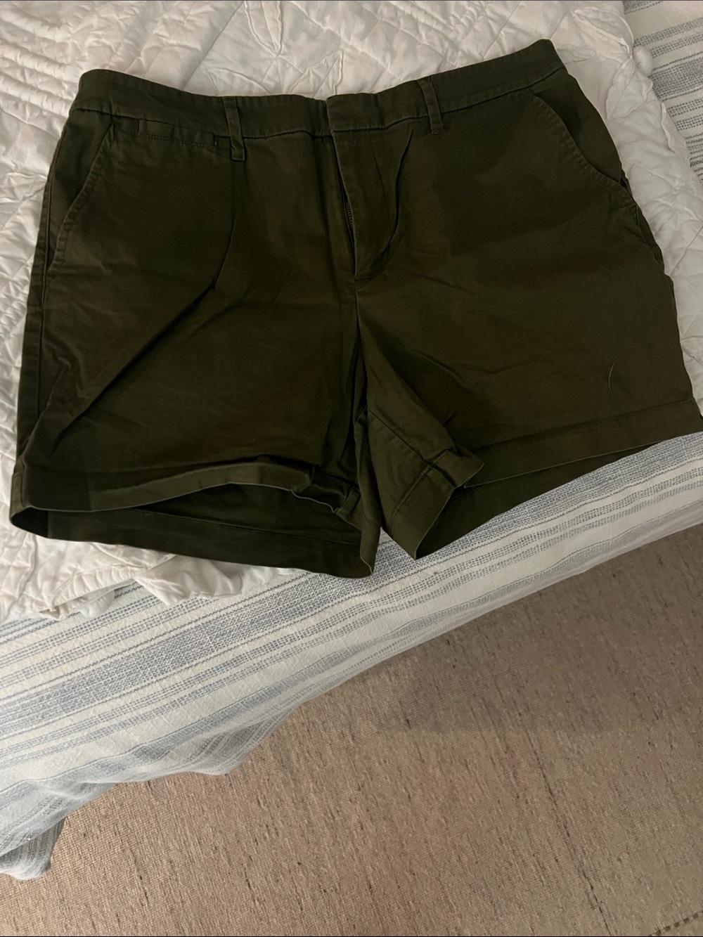 a new day Olive Green Casual Shorts